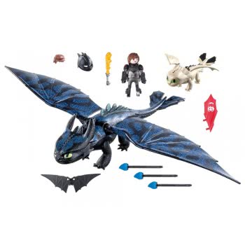 Playmobil Dragons Hiccup And Toothless With Baby Dragon 70037 4008789700377