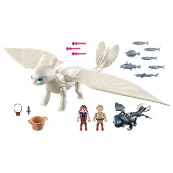 Playmobil Dragons Η Λευκή Οργή Κι Ένας Δρακούλης Με Τα Παιδιά 70038 4008789700384