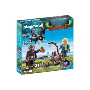 Playmobil Dragons Ο Ψάρης Και Η Άστριντ Με Ένα Δρακούλη 70040 4008789700407