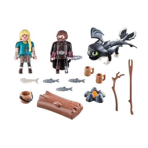 Playmobil Dragons Ο Ψάρης Και Η Άστριντ Με Ένα Δρακούλη 70040 4008789700407
