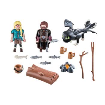 Playmobil Dragons Ο Ψάρης Και Η Άστριντ Με Ένα Δρακούλη 70040 4008789700407
