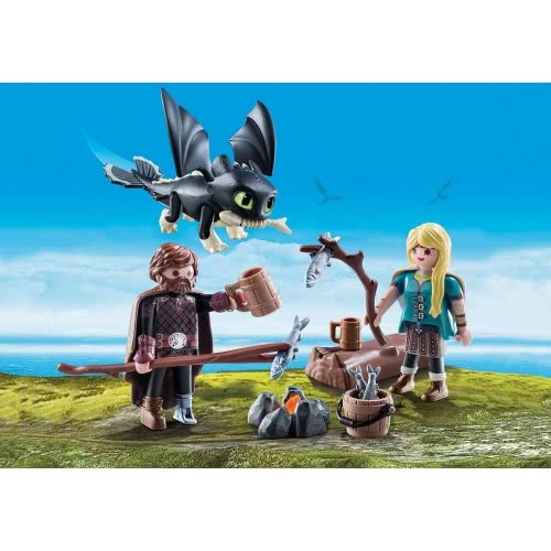 Playmobil Dragons Ο Ψάρης Και Η Άστριντ Με Ένα Δρακούλη 70040 4008789700407