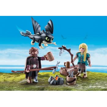 Playmobil Dragons Ο Ψάρης Και Η Άστριντ Με Ένα Δρακούλη 70040 4008789700407