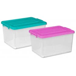 OEM Κουτί Αποθήκευσης Πλαστικό 60X45x37εκ 95Lt Με Ρόδες Σε 2 Χρώματα YX-900/PU+BLU-19 5204558345063