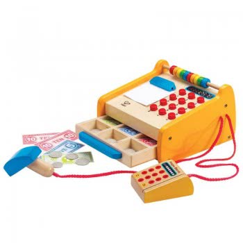 Hape Checkout Register - Η Πρώτη Μου Ξύλινη Ταμειακή Μηχανή - 37 Τεμ. E3121B 6943478004467
