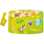 Hape Jungle Peg Puzzle - Jungle Animals - 10 Pieces E1405A 6943478018662