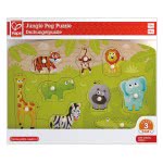 Hape Jungle Peg Puzzle - Παζλ Με Τα Ζώα Της Ζούγκλας - 10Τεμ. E1405A 6943478018662