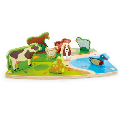 Hape Farm Animal Puzzle And Play - Παζλ Τα Ζώα Της Φάρμας - 9 Τεμ. Ε1454 6943478018723