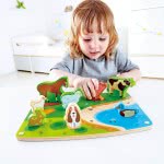 Hape Farm Animal Puzzle And Play - Παζλ Τα Ζώα Της Φάρμας - 9 Τεμ. Ε1454 6943478018723