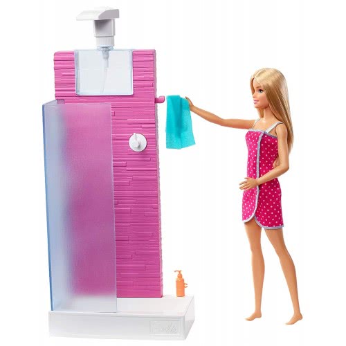 Mattel Barbie Shower Blonde Doll DVX51 / FXG51 887961690736