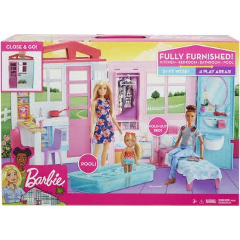 Mattel Barbie Dollhouse Portable Playset FXG54 887961690798