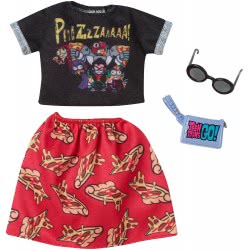 Mattel Barbie Πρωινά Σύνολα - Διάσημες Μόδες - Teen Titans Go! Pizza FYW81 / FXK71 887961694246