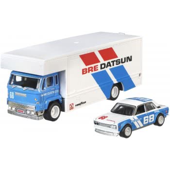 Mattel Hot Wheels Νταλίκα Με Αυτοκινητάκι 71 Datsun 510 Fleet Flyer Νουμ. 9 FLF56 / FYT12 887961708875