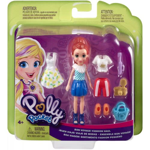 Mattel Polly Pocket Κούκλα Με Ρούχα Bon Voyage! Fashion Haul GDM01 / GFT91 887961769692