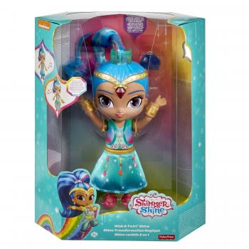 Mattel Shimmer And Shine Τζίνι - Μαγική Μεταμφίεση Wish And Twirl Shine Κούκλα FVM95 / FVM97 887961663594
