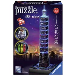 Ravensburger 3D Puzzle Night Edition 216 Pcs Taipei 101 11149 4005556111497