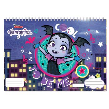 Diakakis imports Vampirina Painting Block 40 Sheets With Stencil - 2 Designs 000562349 5205698447761
