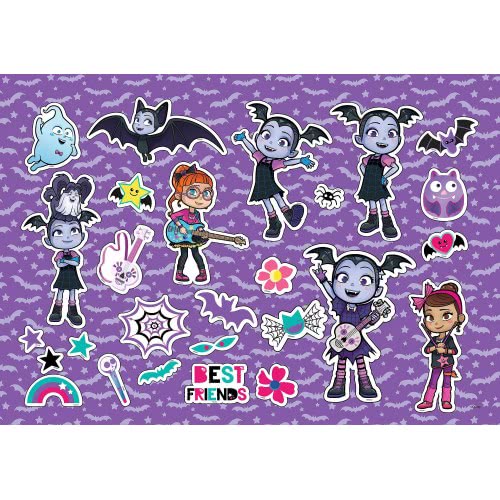 Diakakis imports Vampirina Painting Block 40 Sheets With Stencil - 2 Designs 000562349 5205698447761