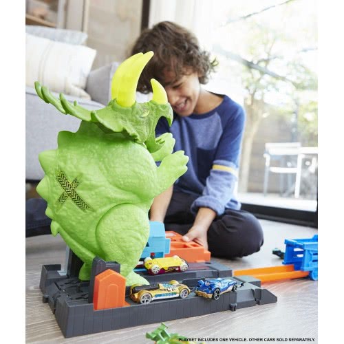 Mattel Hot Wheels Smashin Triceratops Play Set GBF97 887961713954