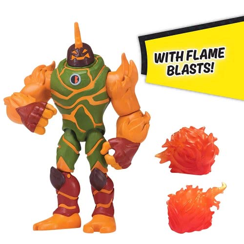 Ben 10 Actiefiguur – Slapback Met Vlamaccessoires – 11 Cm, 9 Beweegbare Punten – Voor Echte Fans