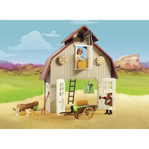Playmobil Spirit Riding Free Barn With Lucky, Pru & Abigail 70118 4008789701183