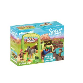 Playmobil Spirit Riding Free Snips And Senor Carrots With Horse Stall 70120 4008789701206