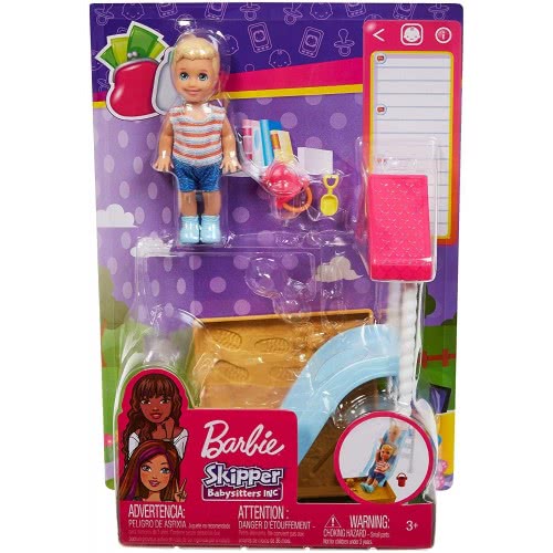 Mattel Barbie Skipper Babysitter Αξεσουάρ – Αγόρι Με Τσουλήθρα, Κουβαδάκι Και Άμμο FXG94 / FXG96 887961691184