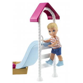 Mattel Barbie Skipper Babysitter Αξεσουάρ – Αγόρι Με Τσουλήθρα, Κουβαδάκι Και Άμμο FXG94 / FXG96 887961691184