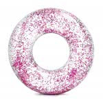 INTEX Transparent Glitter Tubes - Φουσκωτό Σωσίβιο Με Χρυσόσκονη 119 Εκ. - Ροζ, Χρυσό 56274 6941057414188