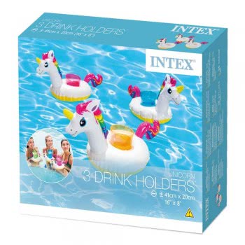 INTEX Unicorn Drink Holder Set Of Three 57506 6941057413327
