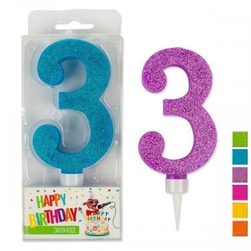 OEM Trend Glitter Candles Maxi No. 3 942012 4032722942012