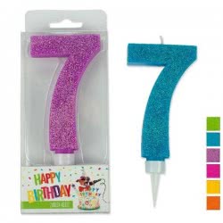 OEM Trend Glitter Κεριά Maxi No. 7 942050 4032722942050