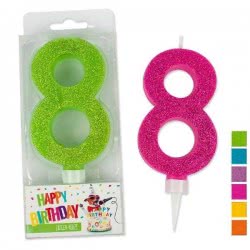 OEM Trend Glitter Candles Maxi No. 8 942067 4032722942067