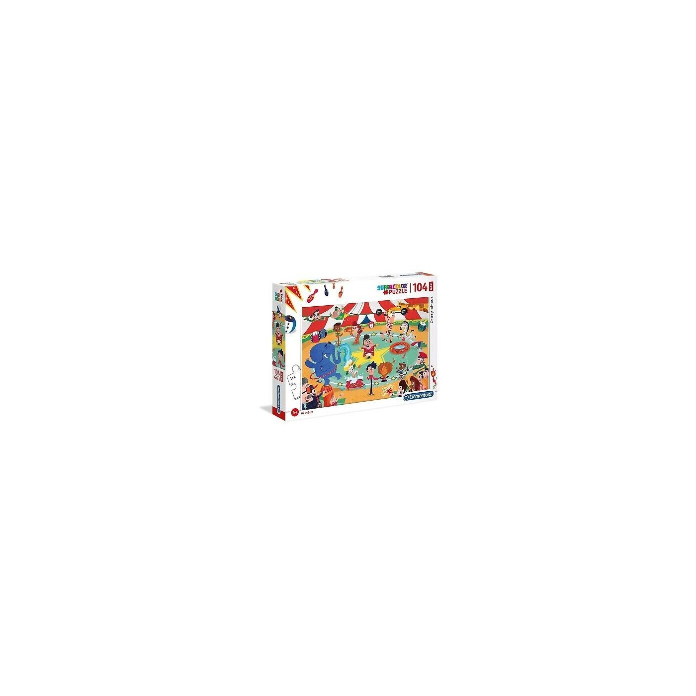 Clementoni Kids Puzzle Maxi Super Color Crazy Circus 104 Pcs 1210-23733 ...