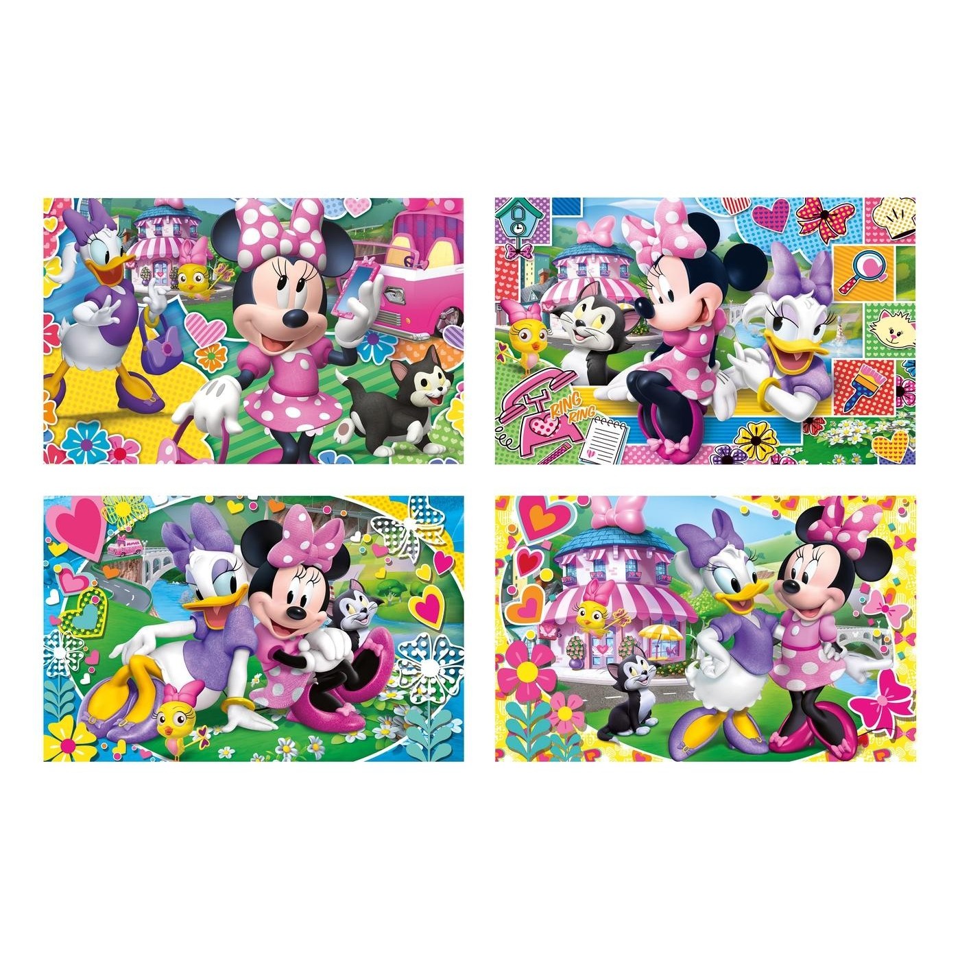 Clementoni Kids Puzzle Super Color Minnie Happy Helpers 2X20 & 2X60 Pcs ...