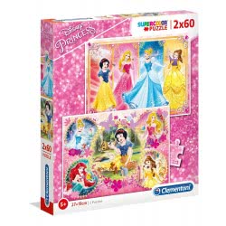 Clementoni Παιδικό Παζλ Color Princess 2X60 Τμχ 1200-07133 8005125071333