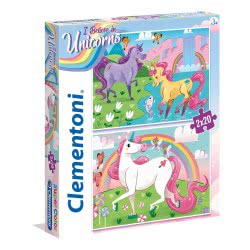 Clementoni Παιδικό Παζλ Color Believe N Unicorns 2X20 Τμχ 1200-24754 8005125247547