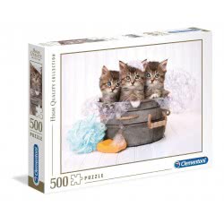 Clementoni Puzzle High Quality Collection Kittens And Soap 500 Pcs 1220-35065 8005125350650
