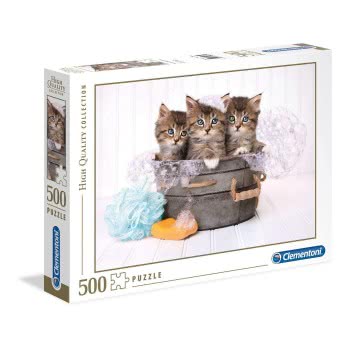 Clementoni Puzzle High Quality Collection Kittens And Soap 500 Pcs 1220-35065 8005125350650