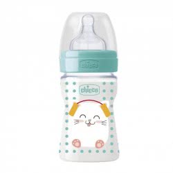 Chicco Feeding Bottle Well-Being Pop Friends Silicone Nipple 150Ml 0+ - 2 Designs A60-09500-00 8058664086085