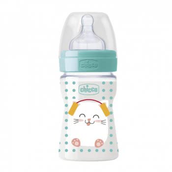 Chicco Πλαστικό Μπιμπερό Well-Being Pop Friends Θήλη Σιλικόνης 150Ml 0+ - 2 Σχέδια A60-09500-00 8058664086085