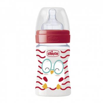 Chicco Feeding Bottle Well-Being Pop Friends Silicone Nipple 150Ml 0+ - 2 Designs A60-09500-00 8058664086085
