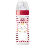 Chicco Plastic Feeding Bottle Well-Being Pop Friends Silicone Nipple 250Ml 2M+ A60-09501-00 8058664086092