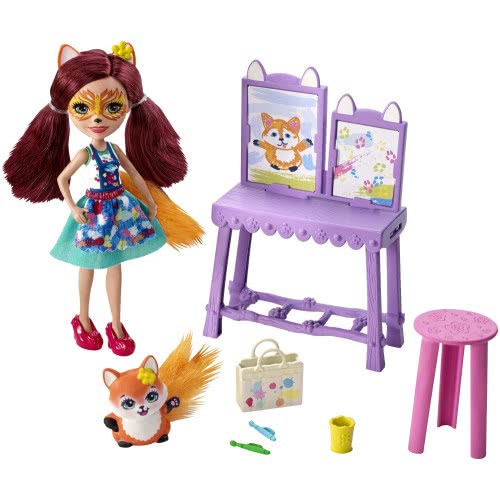 Mattel Enchantimals Στούντιο Ζωγραφικής - Κούκλα Και Ζωάκι Φιλαράκι Με Αξεσουάρ FCC62 / GBX03 887961723281