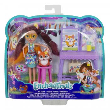 Mattel Enchantimals Στούντιο Ζωγραφικής - Κούκλα Και Ζωάκι Φιλαράκι Με Αξεσουάρ FCC62 / GBX03 887961723281