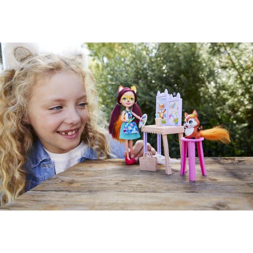 Mattel Enchantimals Στούντιο Ζωγραφικής - Κούκλα Και Ζωάκι Φιλαράκι Με Αξεσουάρ FCC62 / GBX03 887961723281