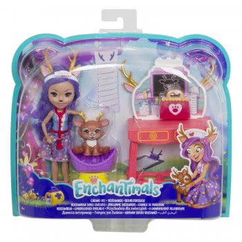Mattel Enchantimals Γιατρός Για Ζωάκια - Κουκλα Και Ζωακι Φιλαράκι Με Αξεσουαρ FCC62 / GBX04 887961723274