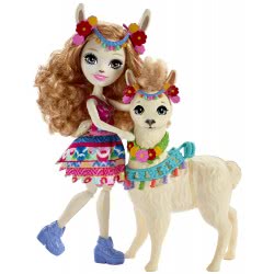 Mattel Enchantimals - Llama Κούκλα Και Μεγάλο Ζωάκι Φιλαράκι FKY72 / FRH42 887961625684