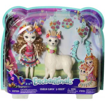 Mattel Enchantimals - Llama Κούκλα Και Μεγάλο Ζωάκι Φιλαράκι FKY72 / FRH42 887961625684