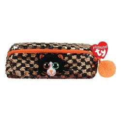 ty Fashion Shadow Plush Sequin Kitten Pencil Case Black And Orange 1607-95853 008421958535